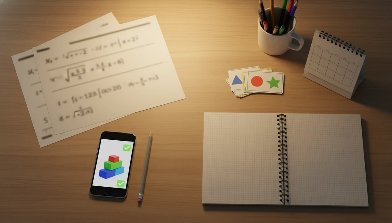 A desk compares quick homework help tools with longer-term tutor-style study materials.