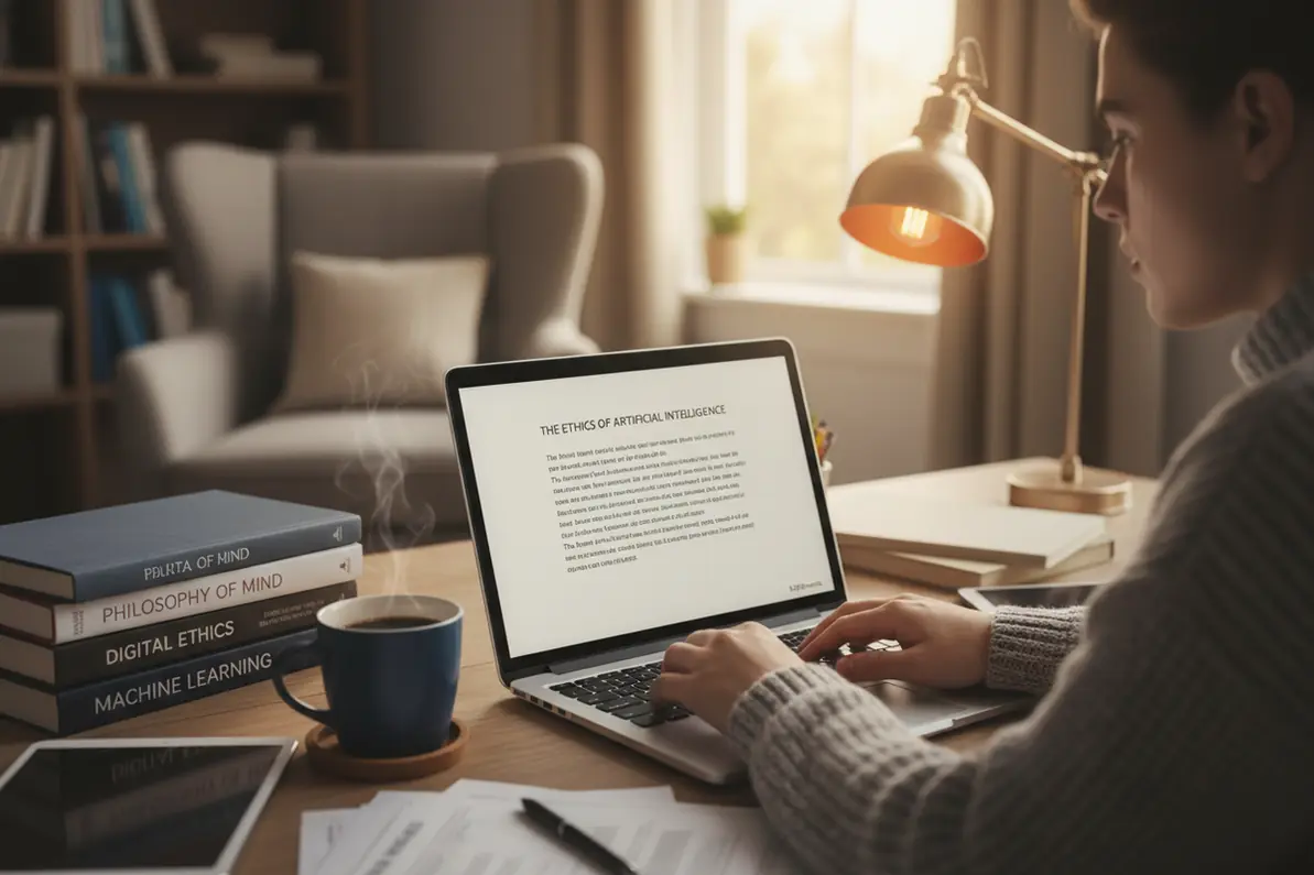 Free essay writer producing academic content with formal tone and proper structure