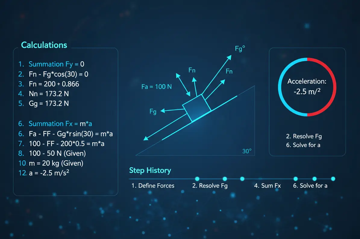 Physics problem solver analyzing a circuit diagram with resistors and voltage sources
